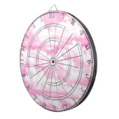 Sweet Happy Fuchsia Pink Clouds Dartscheibe (Vorderseite rechts)