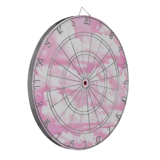 Sweet Happy Fuchsia Pink Clouds Dartscheibe (Vorderseite Links)