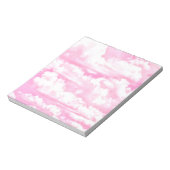 Sweet Happy Fuchsia Pink Clouds Notizblock (Rotiert)