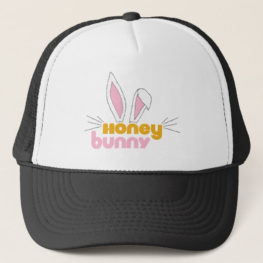 Sweet Happy Hunny Bunny Honey Rabbit Art Truckerkappe (Vorderseite)