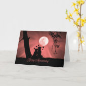 Sweet Happy Jubiläum Niedliche Welpe Liebe Hund Karte (Gelbe Blume)