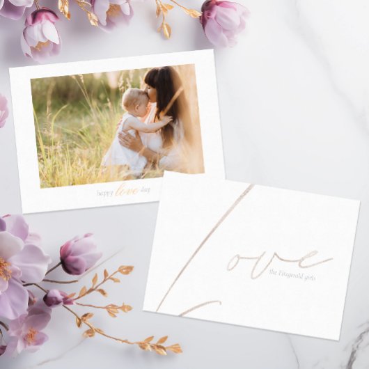 Sweet "Happy Liebe Day" Fotokarte Einladung