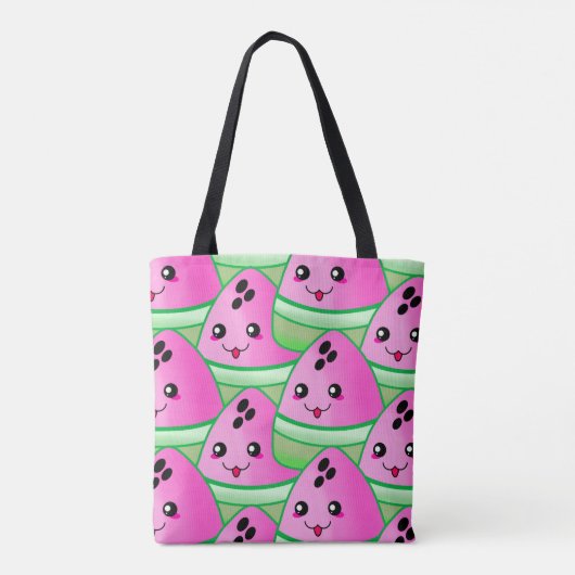Sweet Happy Niedlich Pink Melon Fruit Fun Tasche (Rückseite)