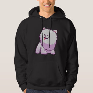 Sweet Happy Pink Spitz Puppy Hoodie