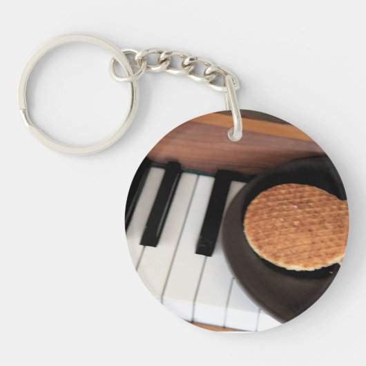 Sweet Harmony – Stroopwafel on Piano Key Holder Ke Schlüsselanhänger (Vorderseite)