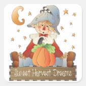 Sweet Harvest Dreams Quadratischer Aufkleber (Vorderseite)