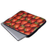 Sweet Harvest Realistic Strawberry Pattern Laptopschutzhülle (Vorne Knopf)
