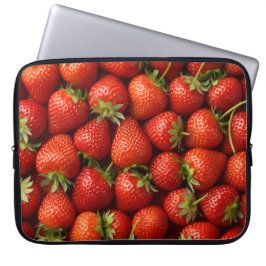 Sweet Harvest Realistic Strawberry Pattern Laptopschutzhülle