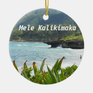 Sweet Hawaiian Beach Weihnachtsdekoration Keramik Ornament