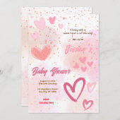 Sweet Heart Baby Dusche Einladung (Vorne/Hinten)