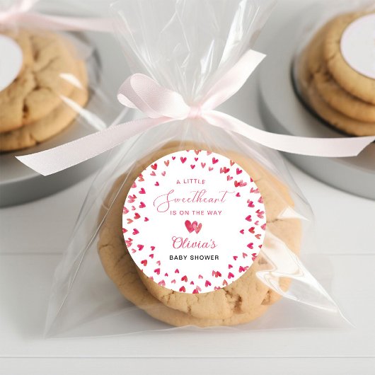 Sweet Heart Baby Dusche Runder Aufkleber