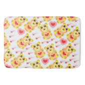 Sweet Heart Bear Nursery Pattern Badematte (Vorderseite)
