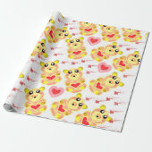 Sweet Heart Bear Nursery Pattern Geschenkpapier (Ungerollt)