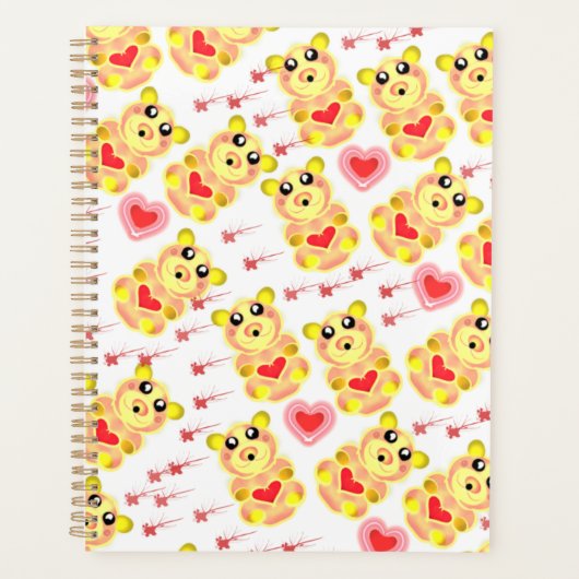 Sweet Heart Bear Nursery Pattern Planer (Vorderseite)