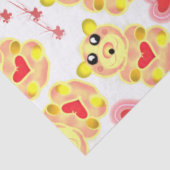 Sweet Heart Bear Nursery Pattern Seidenpapier (Detail)