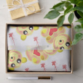 Sweet Heart Bear Nursery Pattern Seidenpapier (Geschenk)