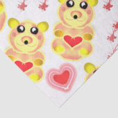 Sweet Heart Bear Nursery Pattern Seidenpapier (Detail)