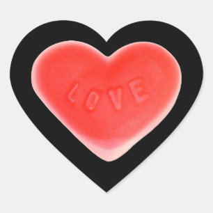 Sweet Heart Black Aufkleber Herz