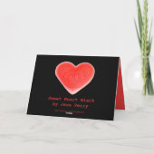 Sweet Heart Black 'Happy Valentine's Day' Karte (Rückseite)