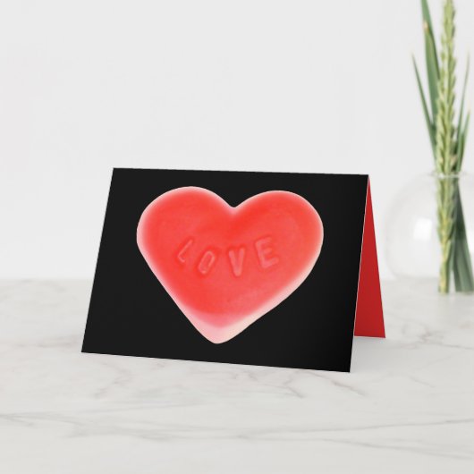 Sweet Heart Black 'Happy Valentine's Day' Karte (Vorderseite)