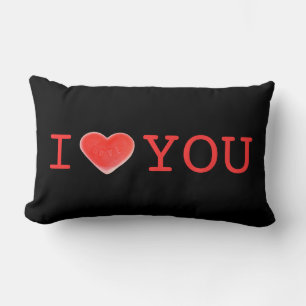 Sweet Heart Black I Heart Sie zwei Seiten Lumbar Lendenkissen