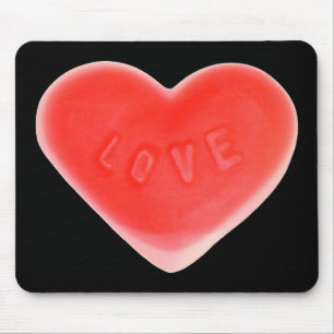 Sweet Heart Black Mousepad