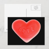 Sweet Heart Black Postcard Postkarte (Vorne/Hinten)