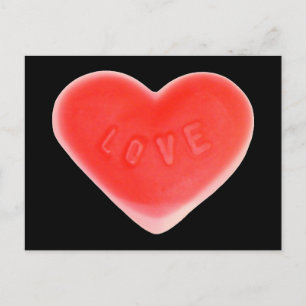 Sweet Heart Black Postcard Postkarte