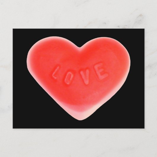 Sweet Heart Black Postcard Postkarte (Vorderseite)