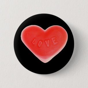 Sweet Heart Black Taste rund Button