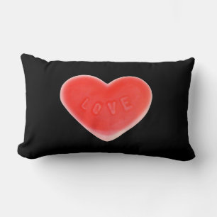 Sweet Heart Black Text werfen Kissen Lumbar