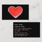 Sweet Heart Black Visitenkarte (Vorne/Hinten)