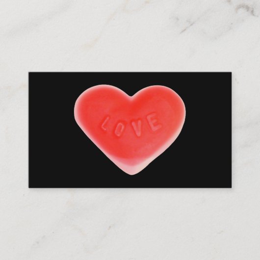 Sweet Heart Black Visitenkarte (Vorderseite)