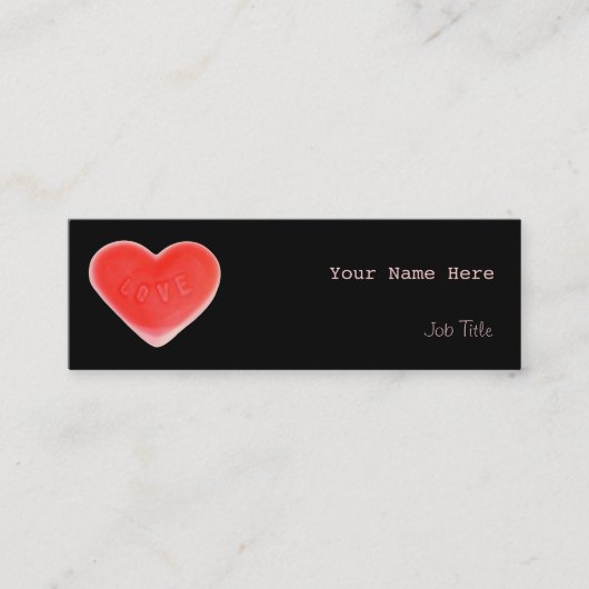 Sweet Heart Black Visitenkartenmagazin Mini Visitenkarte (Vorderseite)
