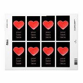 Sweet Heart Black "Your Text"-Etikett groß (Vorne)
