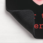 Sweet Heart Black 'Your Text' Mousepad (Ecke)