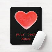 Sweet Heart Black 'Your Text' Mousepad (Mit Mouse)