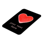 Sweet Heart Black 'Your Text' Premium-Magnet Magnet (Linke Seite)