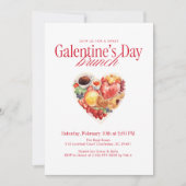 Sweet Heart Brunch Galentine’s Day Brunch Einladung (Vorderseite)