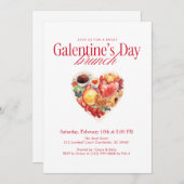 Sweet Heart Brunch Galentine’s Day Brunch Einladung (Vorne/Hinten)