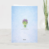 Sweet Heart Couple with Flower Shower Greeting Karte (Rückseite)