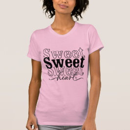 Sweet Heart Cute Valentine's Day Typography T-Shirt