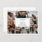 Sweet Heart Editable Color Save the Date Postcard Postkarte (Vorne/Hinten)