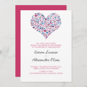 Sweet-Heart-Hochzeit Einladung (Vorne/Hinten)