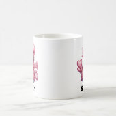 Sweet Heart Holding Pink Snowman Weihnachten Kaffeetasse (Mittel)