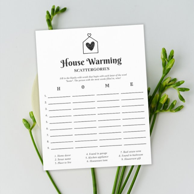 Sweet Heart House Erwärmung Party Game (Sweet Heart House Warming Party Game)