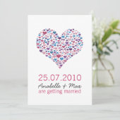 Sweet-Heart informelle Hochzeit Einladung (Stehend Vorderseite)