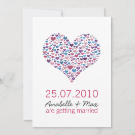 Sweet-Heart informelle Hochzeit Einladung