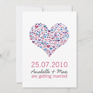 Sweet-Heart informelle Hochzeit Einladung