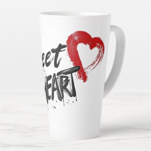 Sweet Heart Latte Tasse (Rechte Ecke)